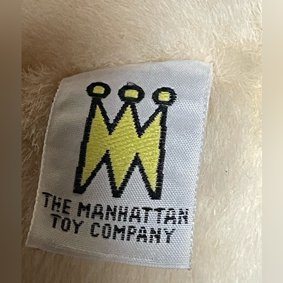 Manhattan Toy company 9” Cute bunny rabbit Plush With multicolor floral ribbon - Picture 3 of 4